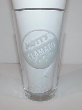 Set of 2 Mott's Clamato Caesar Clearn Cocktail Glasses Tumbler